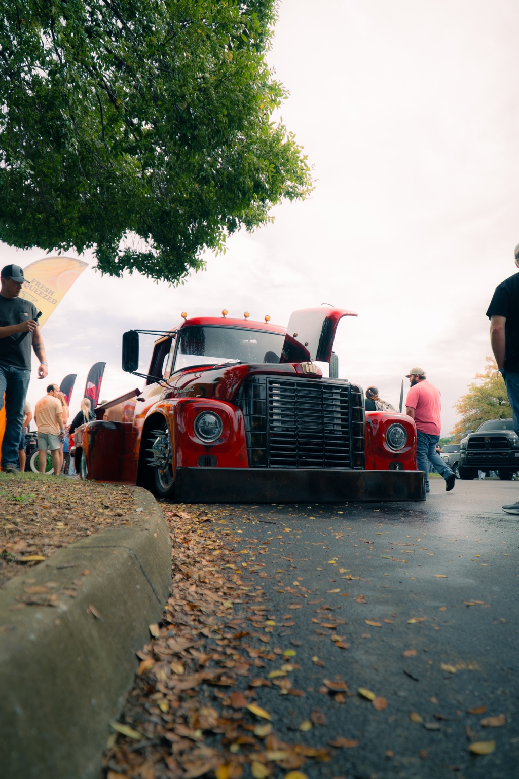 Custom red truck